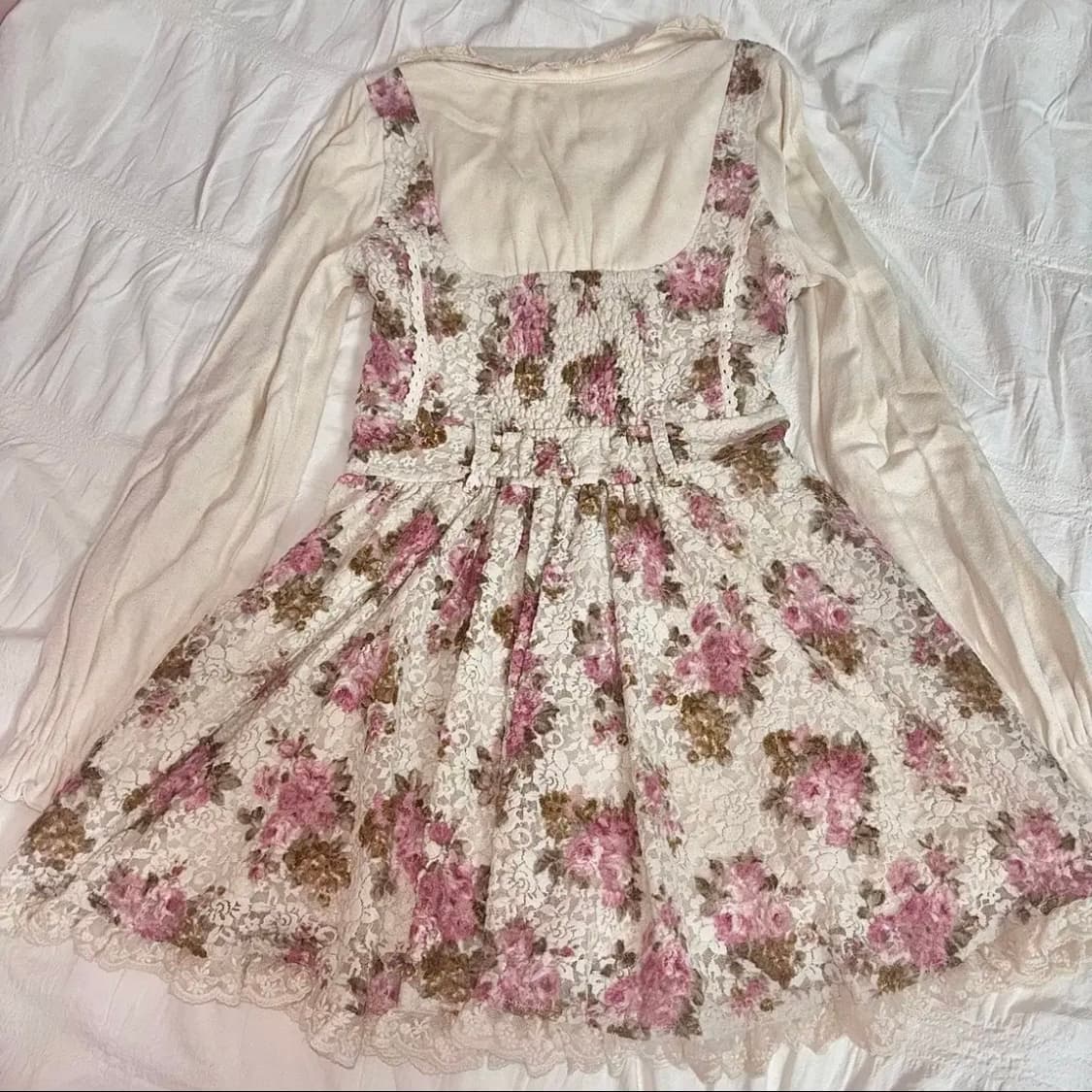 리즈리사 플라워 카라 레이스 원피스 상품이미지2