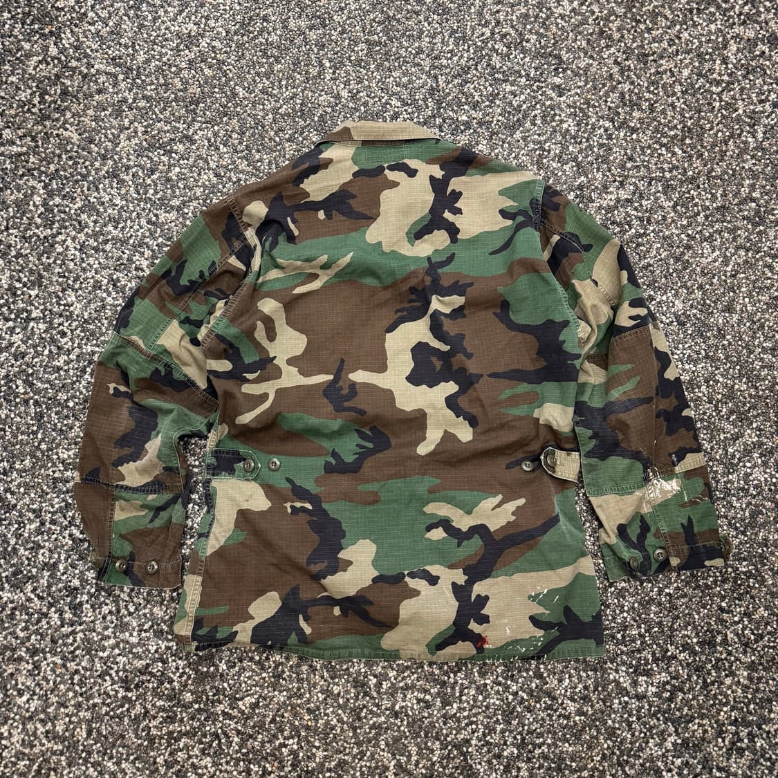 80s US Army 미군 하계용 우드랜드 카모 셔츠 자켓 (XL)  상품이미지4