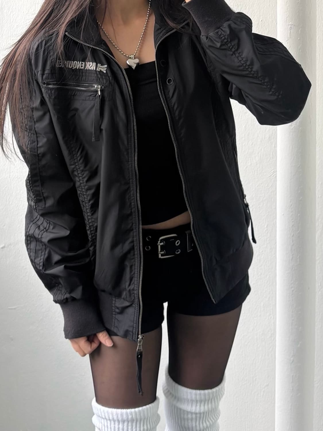 ASK Black Zip-Up Jacket 상품이미지3