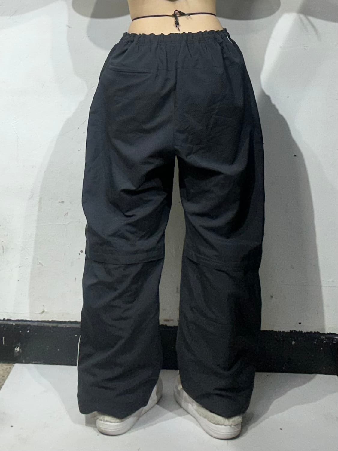 나이키 블랙 와이드 빅 사이즈 화이트 사이드 라인 트랙 팬츠 XXL 상품이미지3