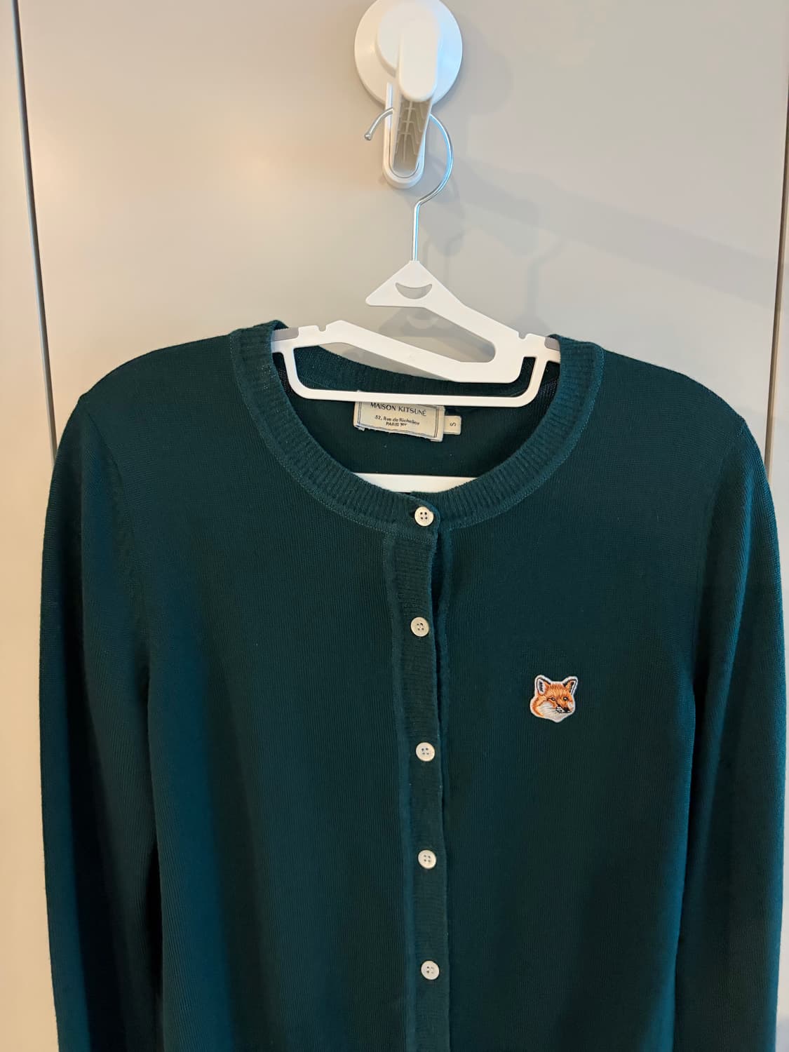 메종키츠네 폭스헤드 가디건 딥그린 S 상품이미지3