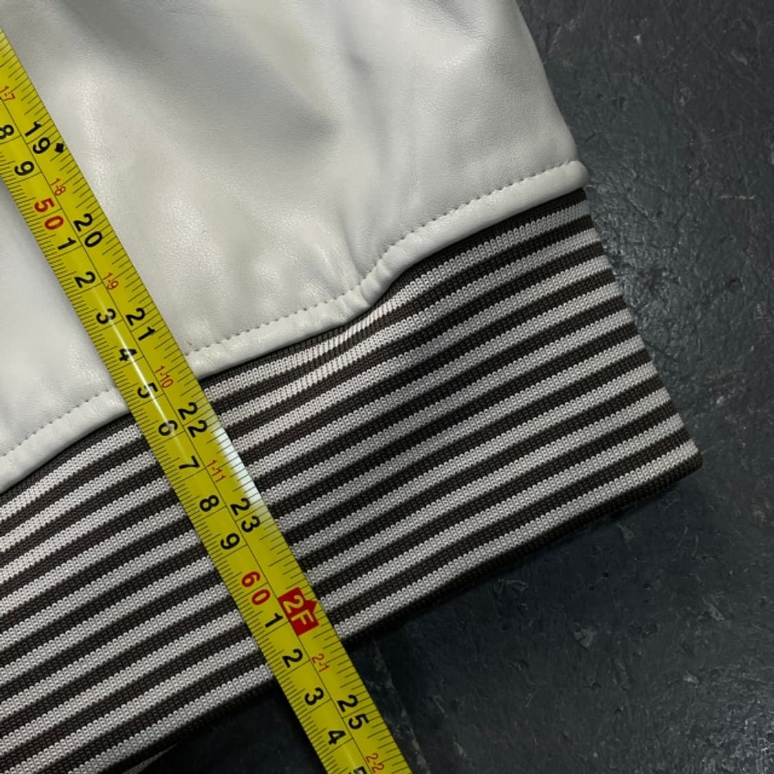 100 파르티멘토 배색 레더 자켓  상품이미지7