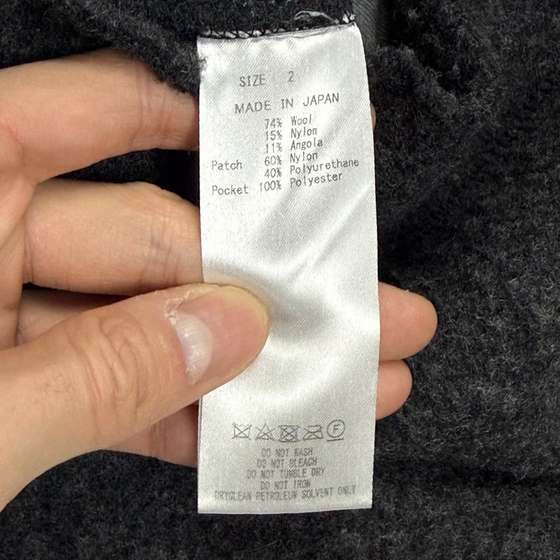 (107) 마카 울 플리스 크루넥 차콜 상품이미지8