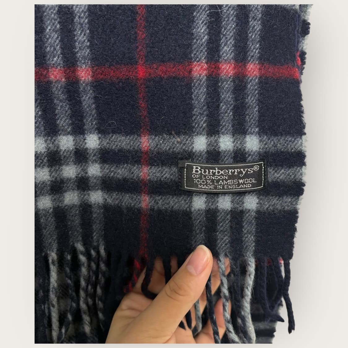 버버리 노바체크 네이비 램스울 머플러 목도리 상품이미지2