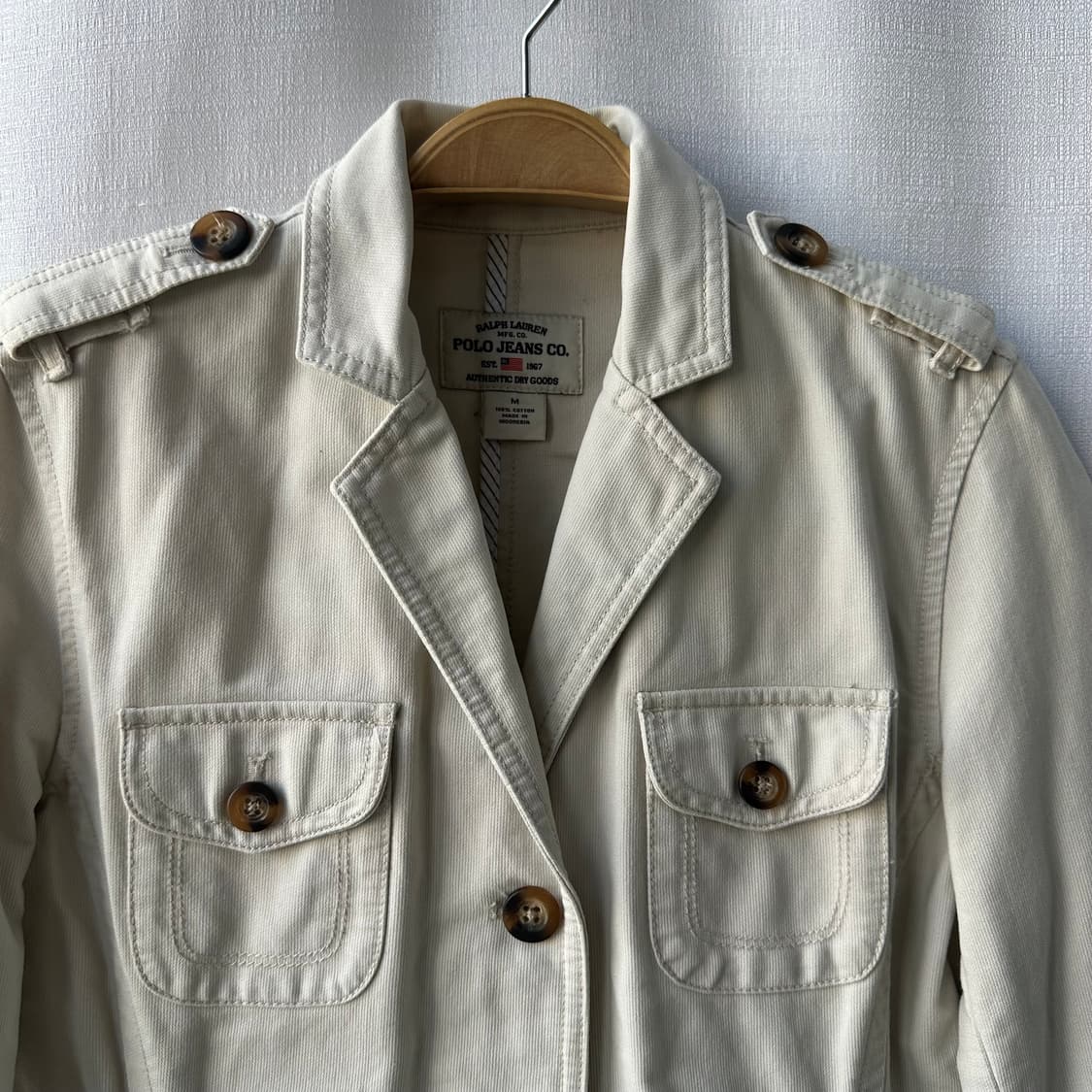 랄프로렌 폴로 진스 코튼 자켓 베이지 M 상품이미지2