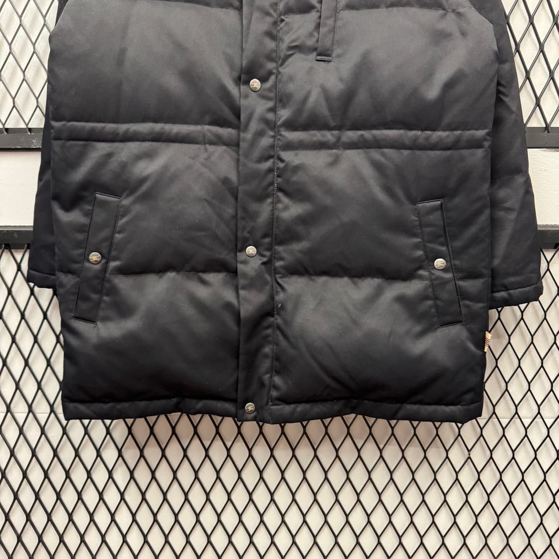 버버리 골프 다운 후드 롱패딩 안감 노바체크 포인트 하이넥 블랙 상품이미지4