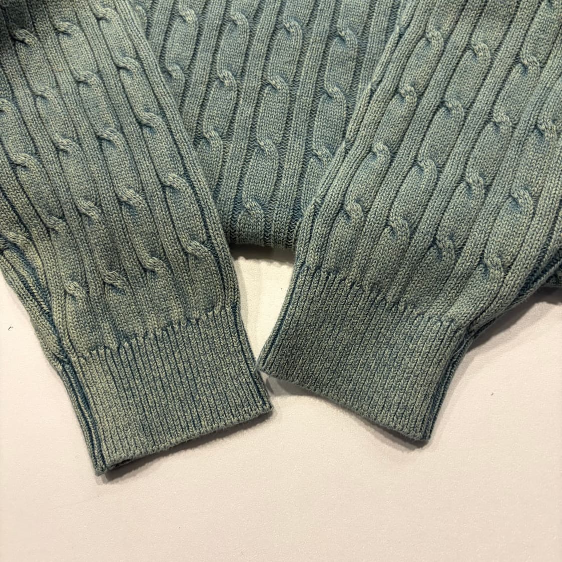 [L] SATUR 세터 꽈배기 니트 스웨터 그린 C629 상품이미지6