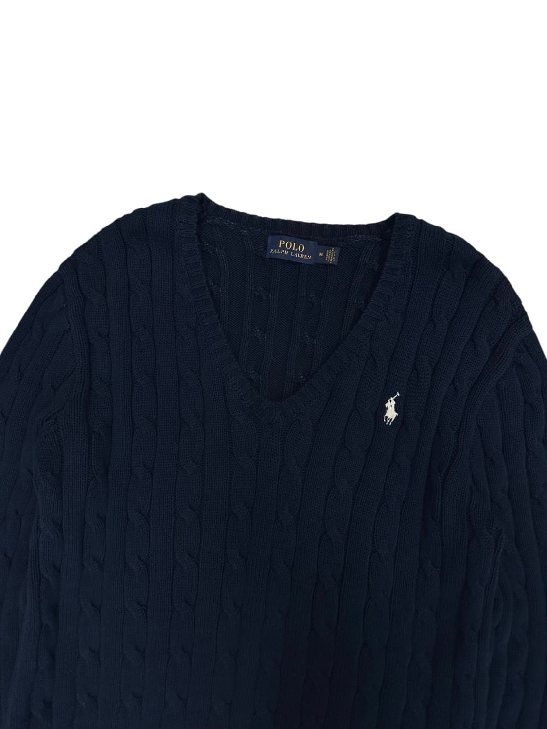 폴로 꽈배기 니트 네이비 (여성M) 상품이미지2