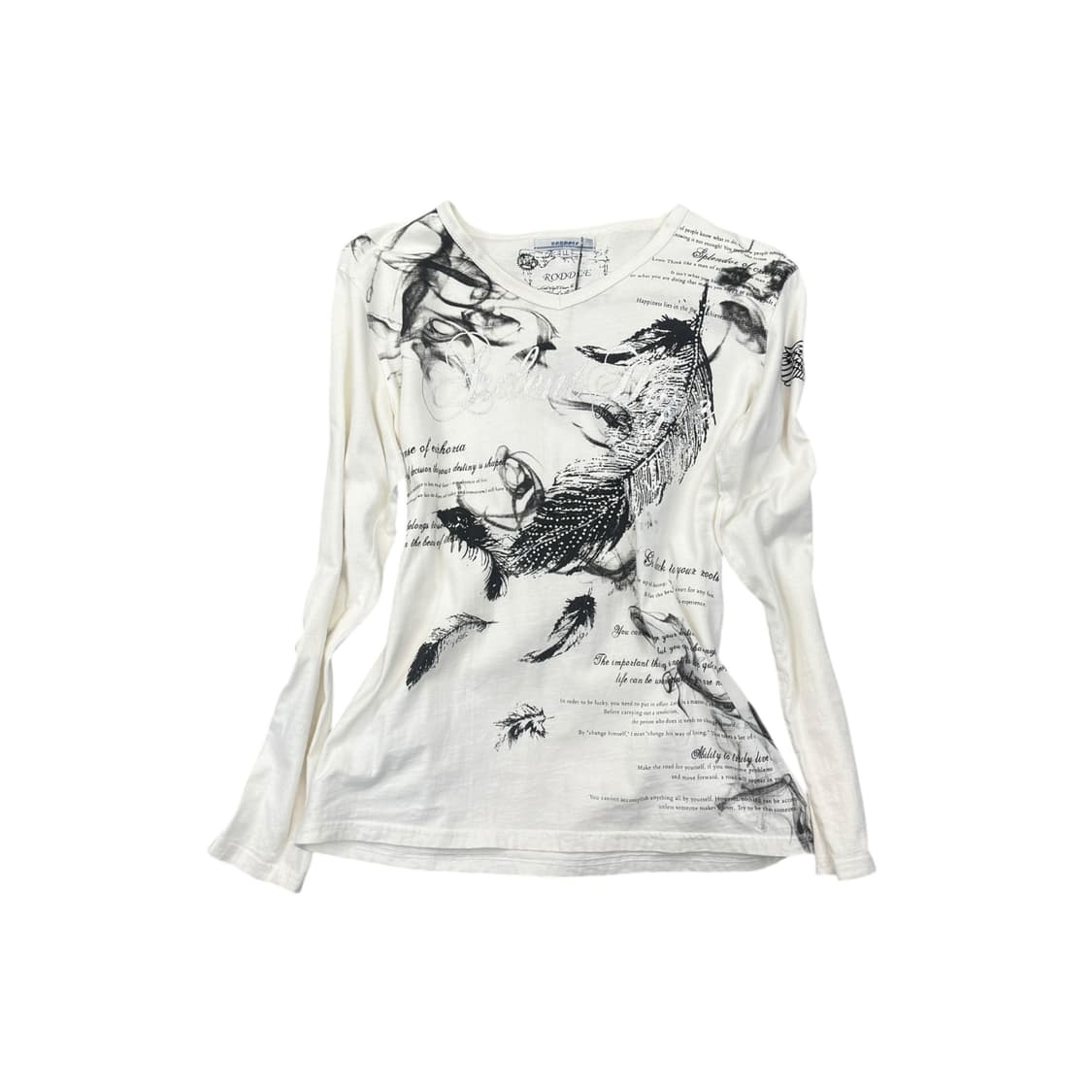 white Y2K lettering top 상품이미지1