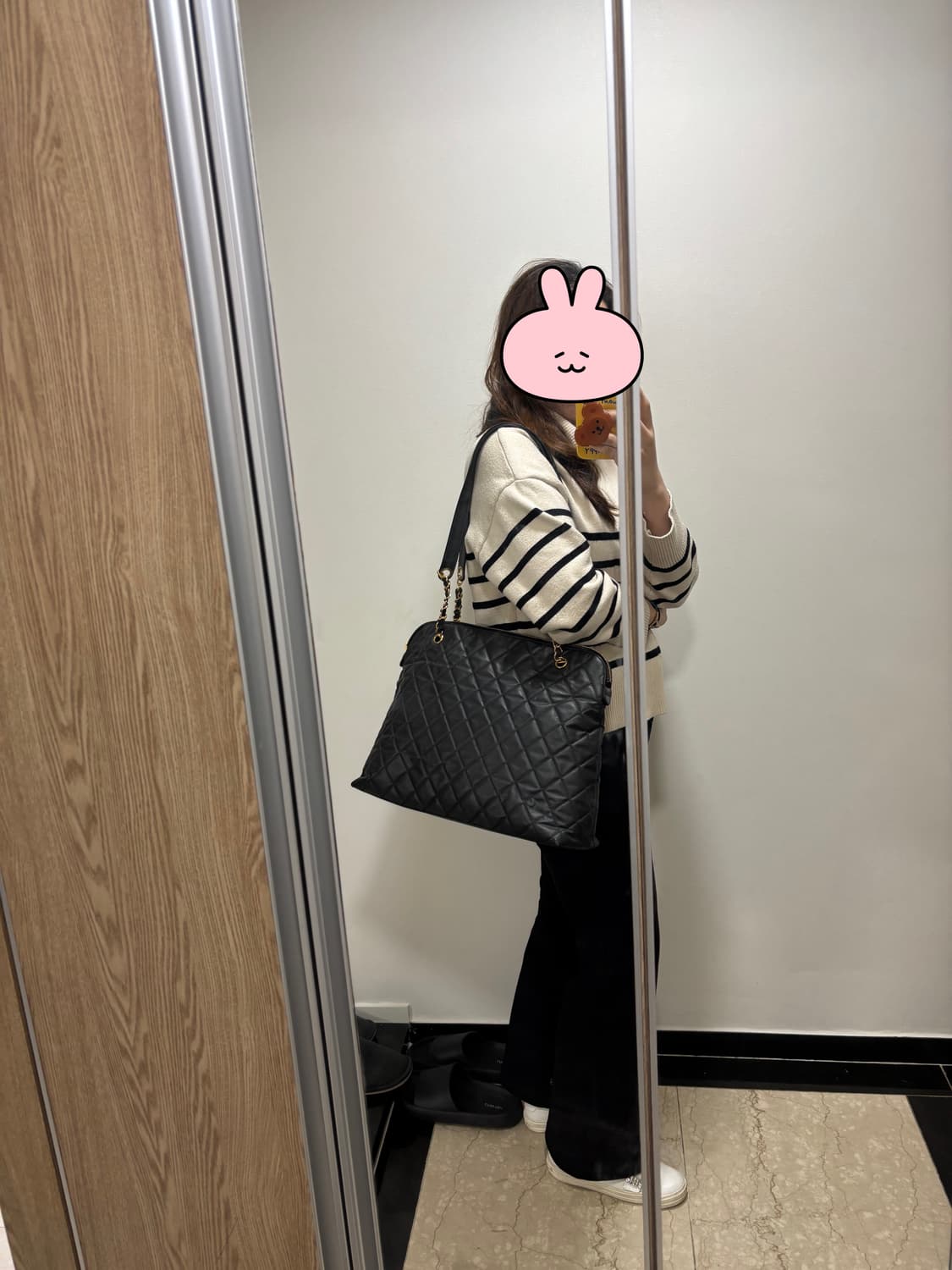 샤넬 블랙 퀼팅 체인 숄더백 상품이미지8