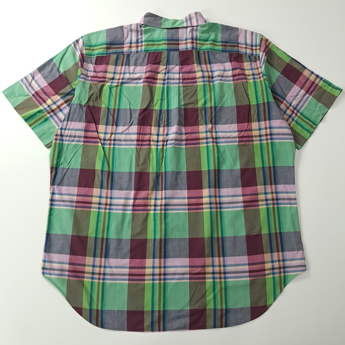 CK509 2XL 폴로 00s 그린버건디 매드라스체크 반팔 셔츠 남방 상품이미지6