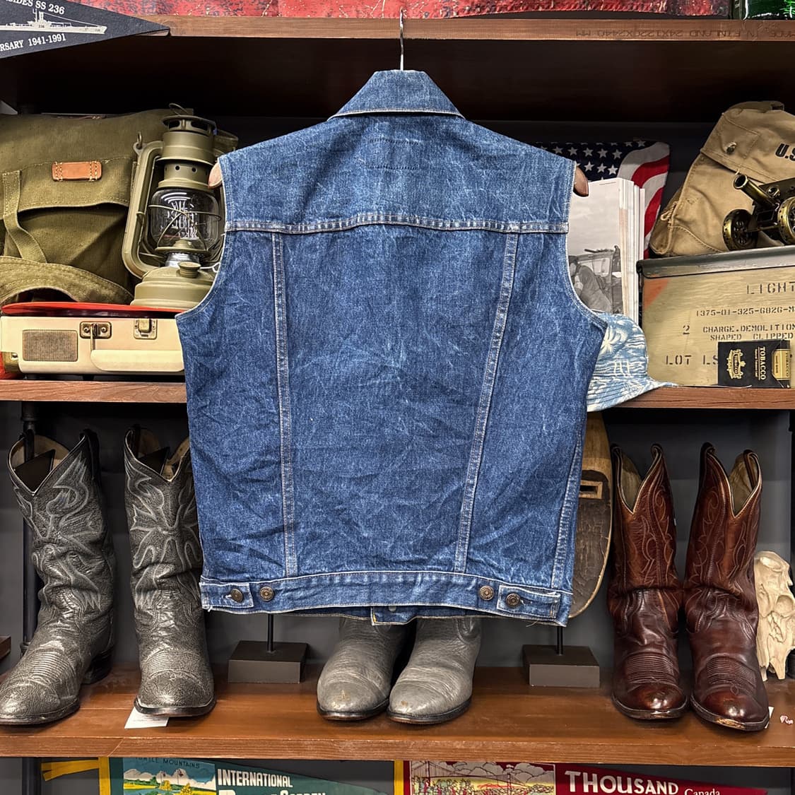 70s 리바이스 오렌지택 트러커 데님 베스트 상품이미지2