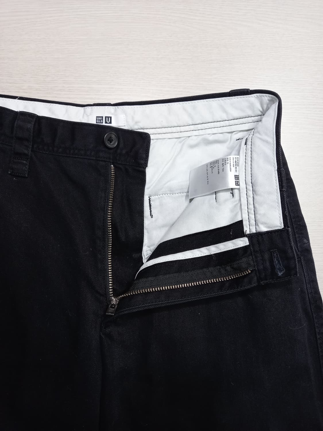 29 유니끌로U 와이드 치노팬츠 블랙 29-559 상품이미지6