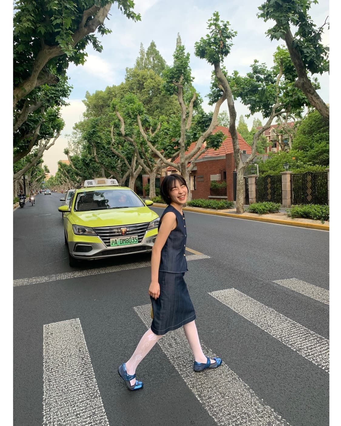 마조네 데님 슬리브리스 셔츠 스커트 셋업 상품이미지2