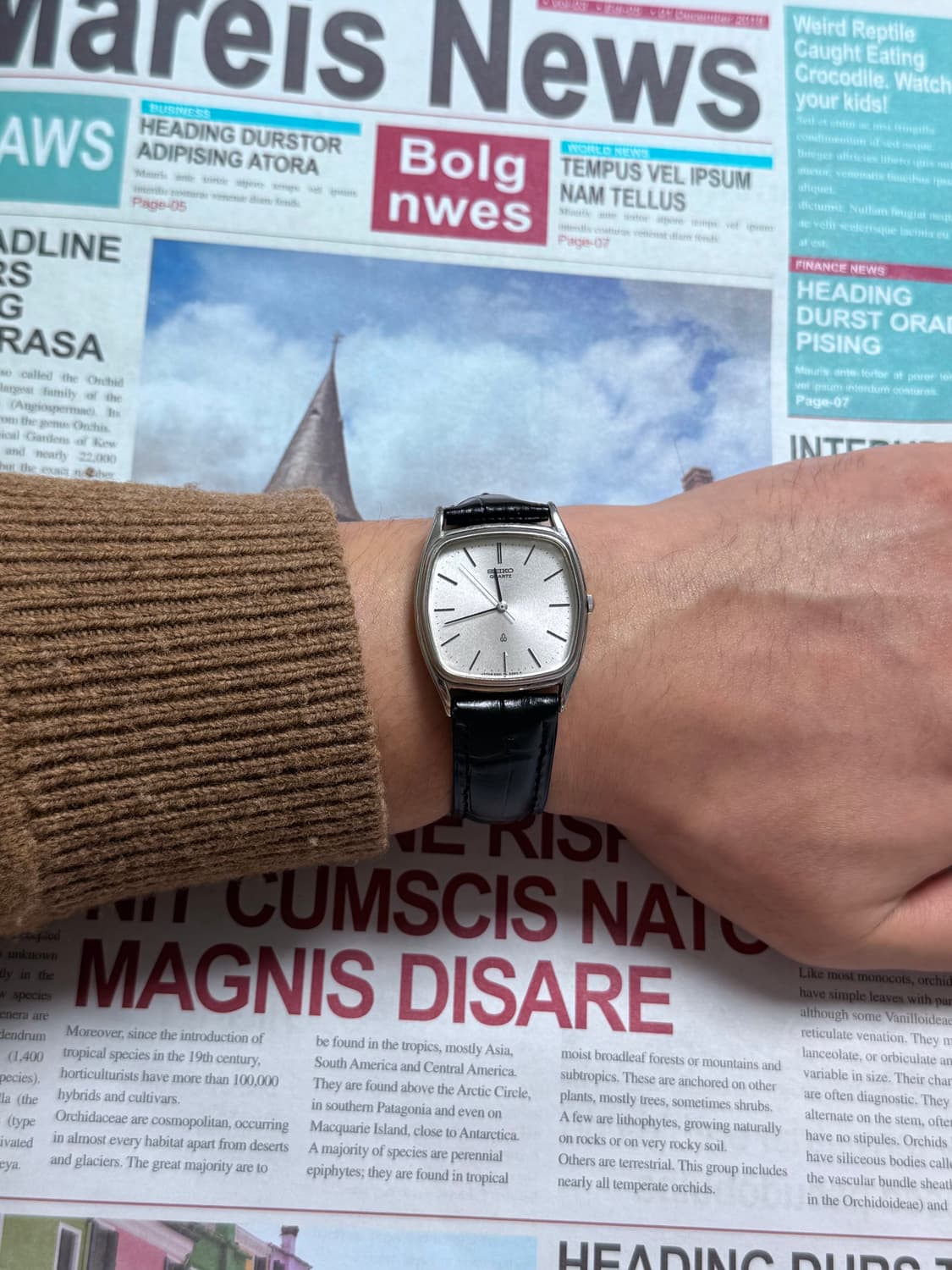 Seiko 세이코 쿼츠 스퀘어 서리발 다이얼 1980 상품이미지8