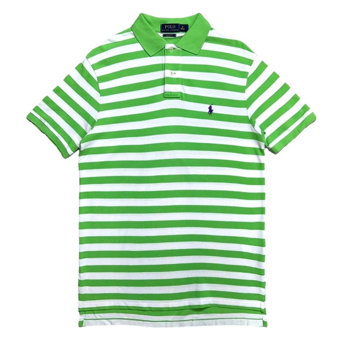 RALPH LAUREN PK 스트라이프 반팔 그린 M 상품이미지1