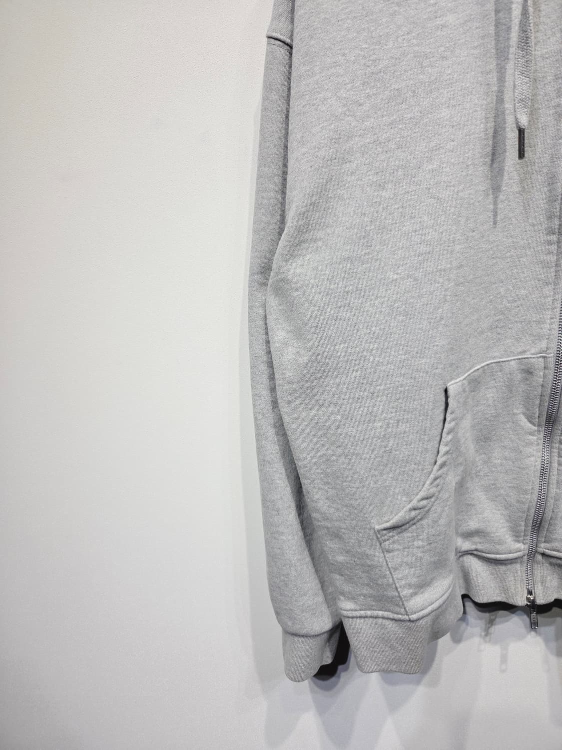 PERSONAL PACK 퍼스널팩 오버핏 투웨이 후드 집업 그레이 상품이미지4