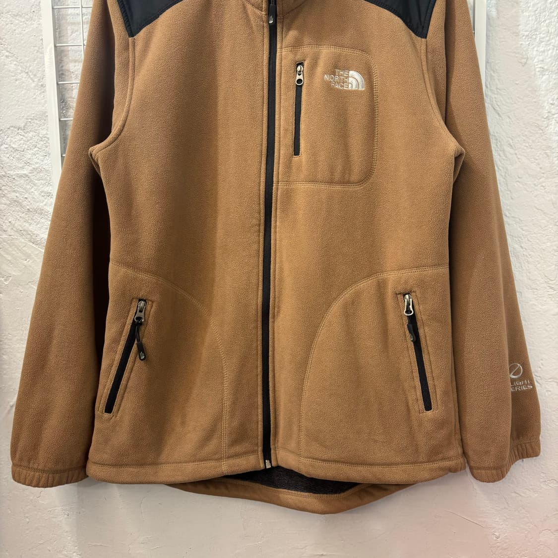 노스페이스 배색 브라운 플리스 자켓 XL 상품이미지4