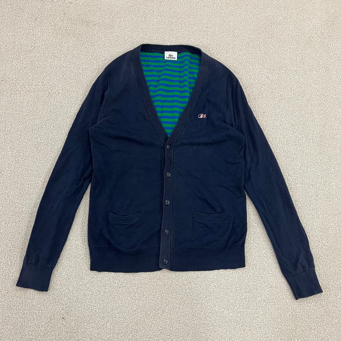 [4] 라코스테 네이비 니트 가디건 0102M1 상품이미지1