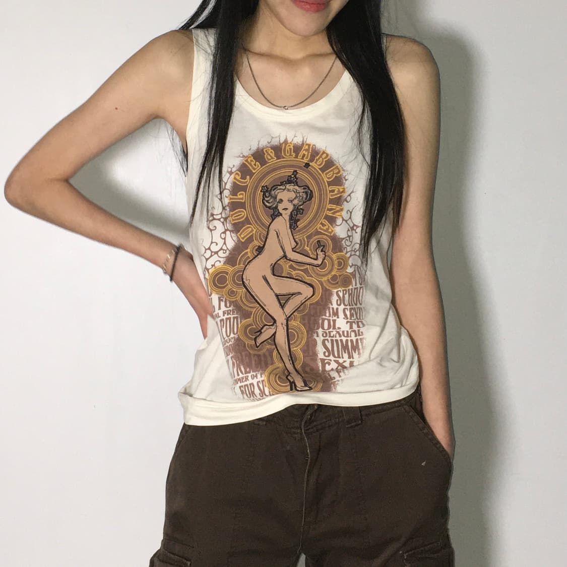 00s 돌체앤가바나 프린팅 슬리브리스 Dolce & Gabbana 상품이미지2