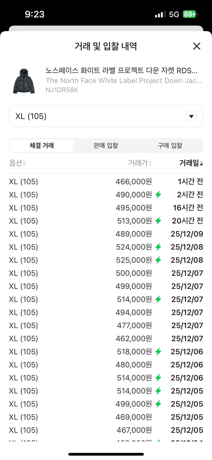 노스페이스 프로젝트 다운 패딩 더스크블루 XL 105 상품이미지5