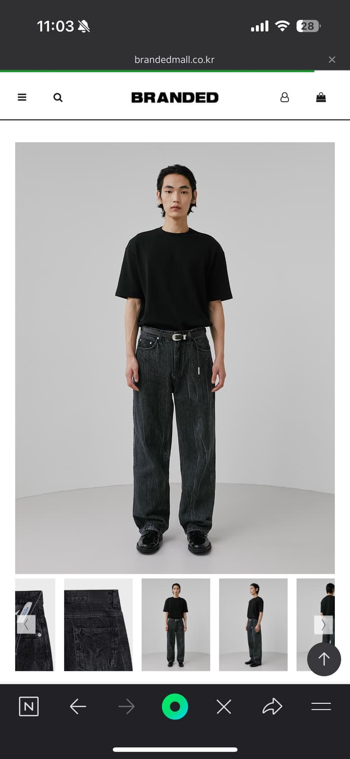 브랜디드 51026 쿠라보 크랙진 청바지 와이드진 상품이미지1