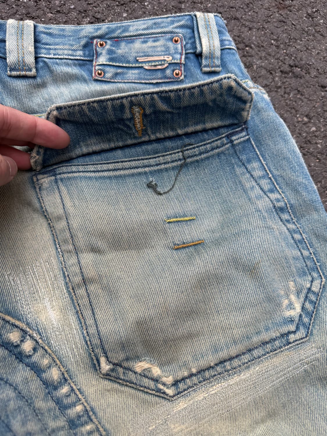 디젤 페이딩 헤비 워싱 데님팬츠  상품이미지10