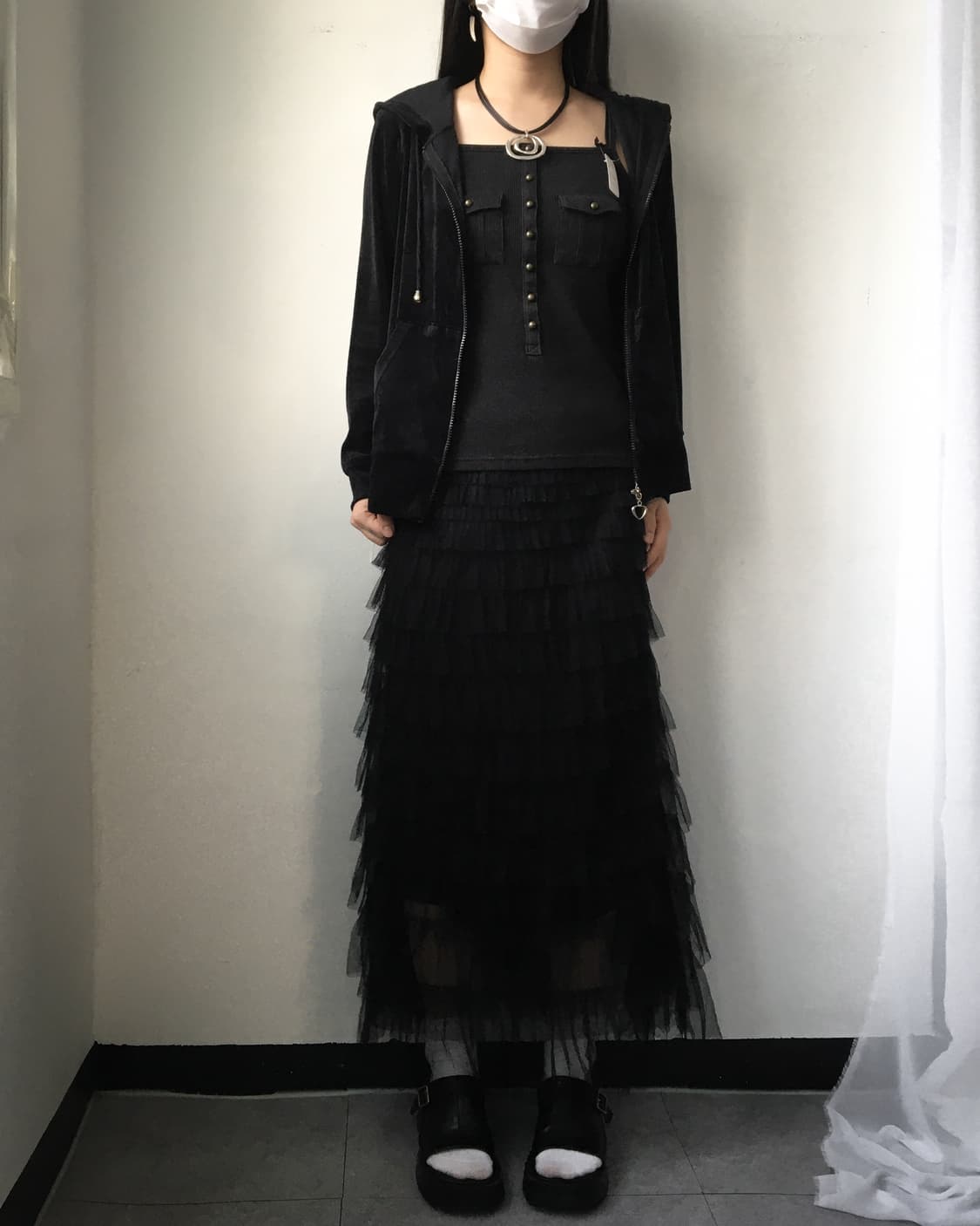 Velvet hood zip up 상품이미지4