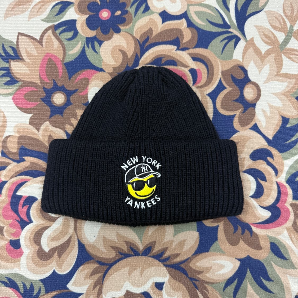엠엘비 MLB 뉴욕양키즈 스마일 비니(블랙) 상품이미지1