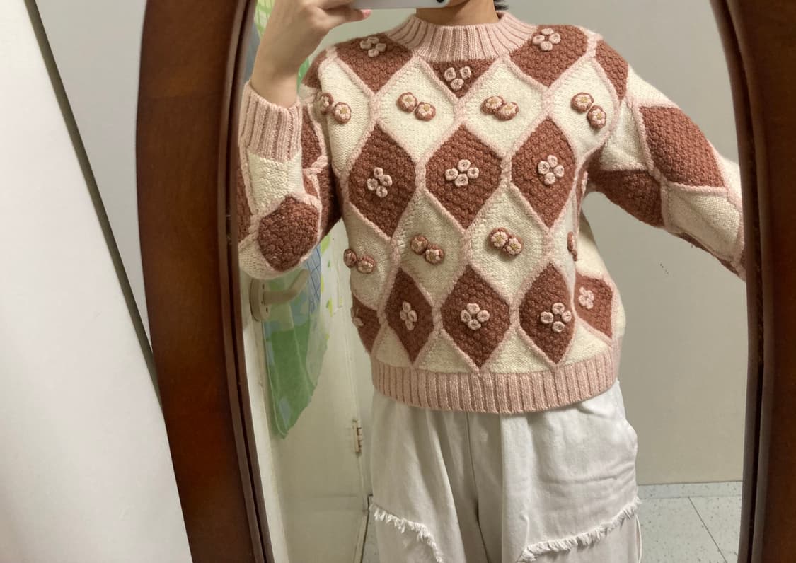 카라멜 딸기우유 니트 상품이미지5