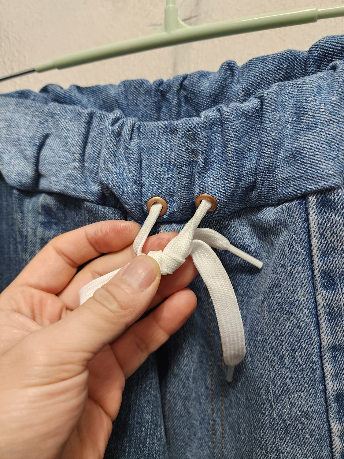 패치워크 데님 와이드 벌룬팬츠 상품이미지4