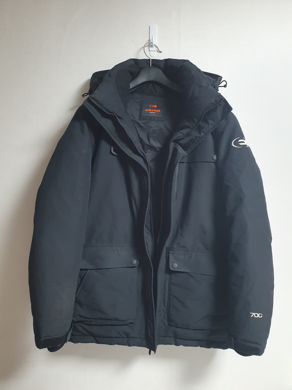 아이더 17581 덕다운 패딩 블랙 100(L) 🖤❄️ 상품이미지2