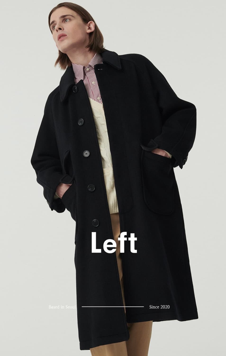 레프트서울 오버사이즈 발마칸 울 코트 블랙 M 상품이미지1