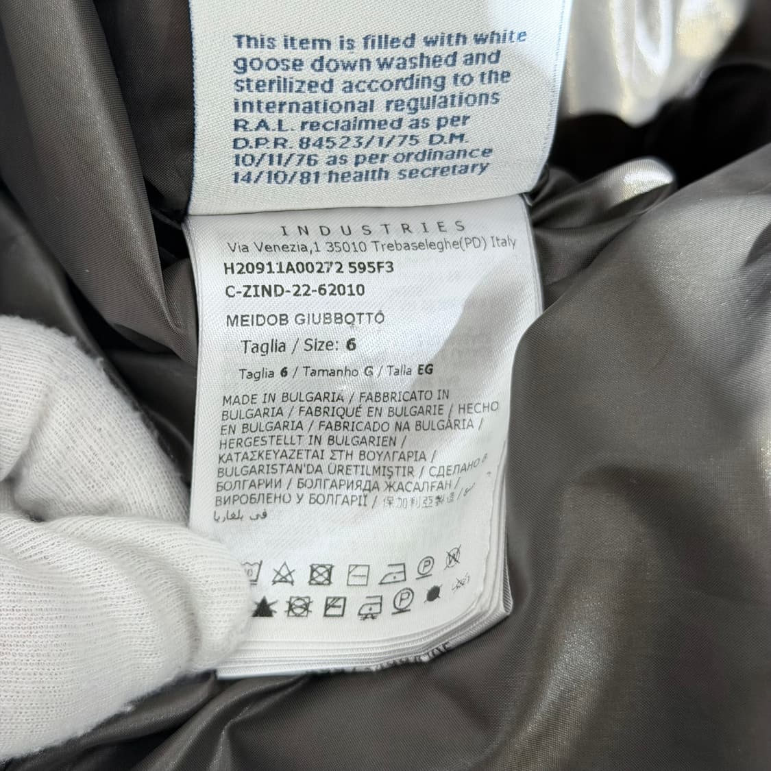 (A+/6) / 몽클레어 메이돕 쇼트 다운 패딩 자켓 블랙 상품이미지10