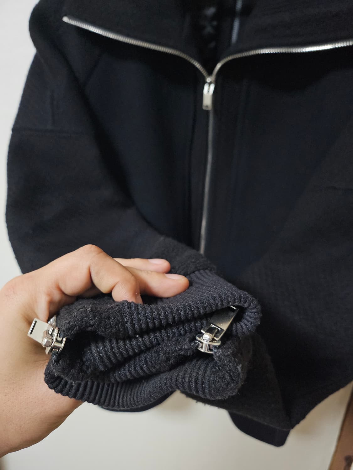 시스템 옴므 블랙 봄버 자켓 100 상품이미지7