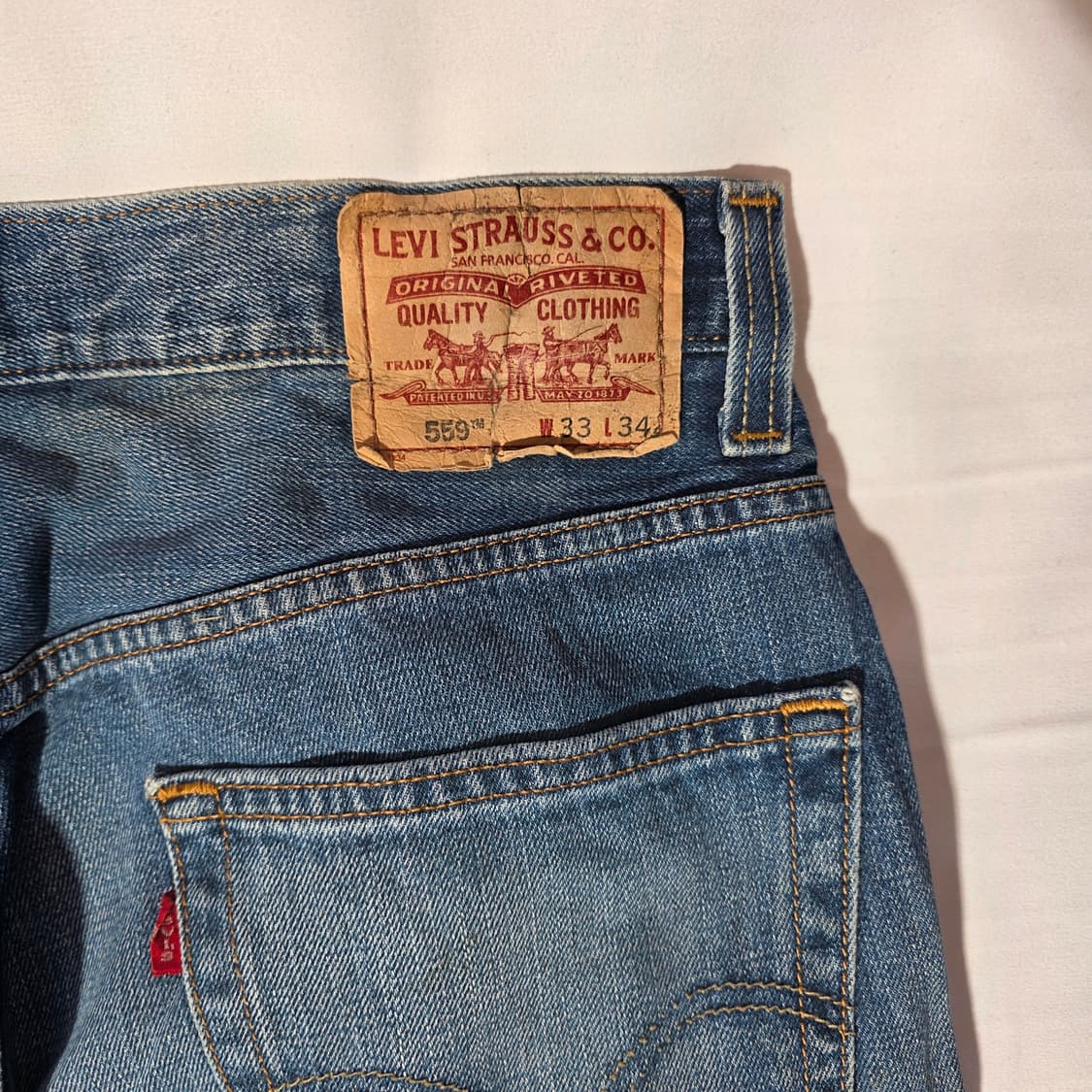 [W33L34]00s 리바이스 559 릴랙시드 스트레이트핏 데님 팬츠 상품이미지5