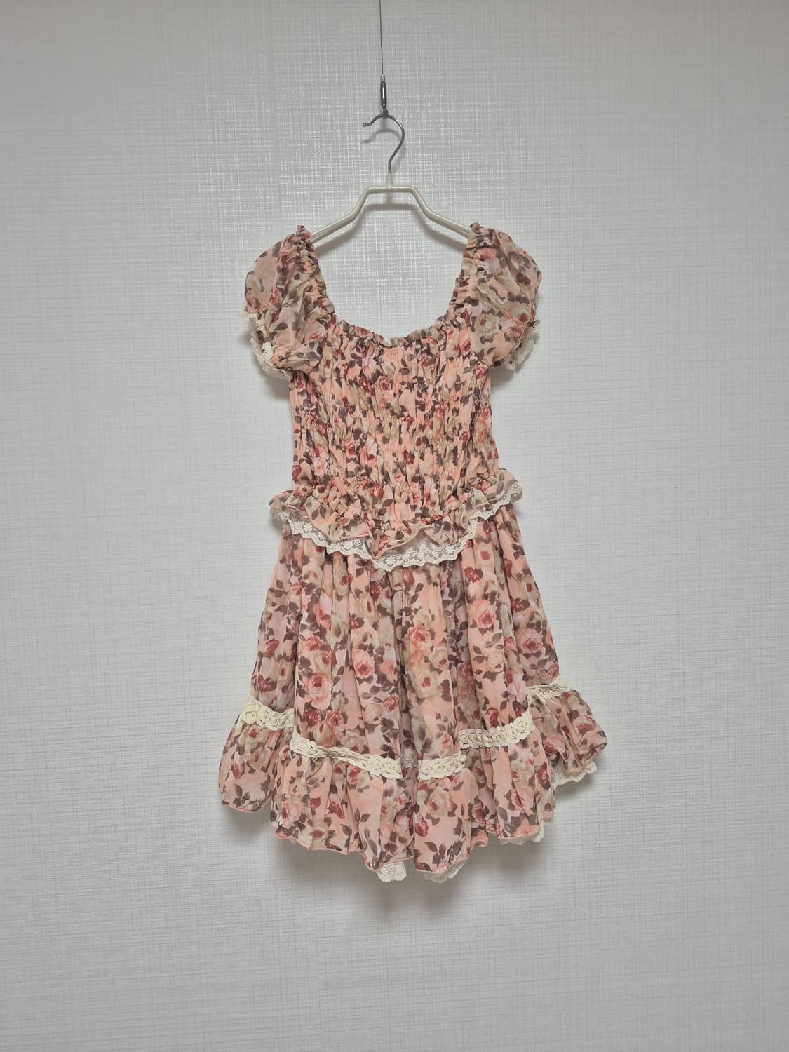 리즈리사 초고전템 히메갸루 딸기우유 핑크플로럴 원피스 상품이미지4