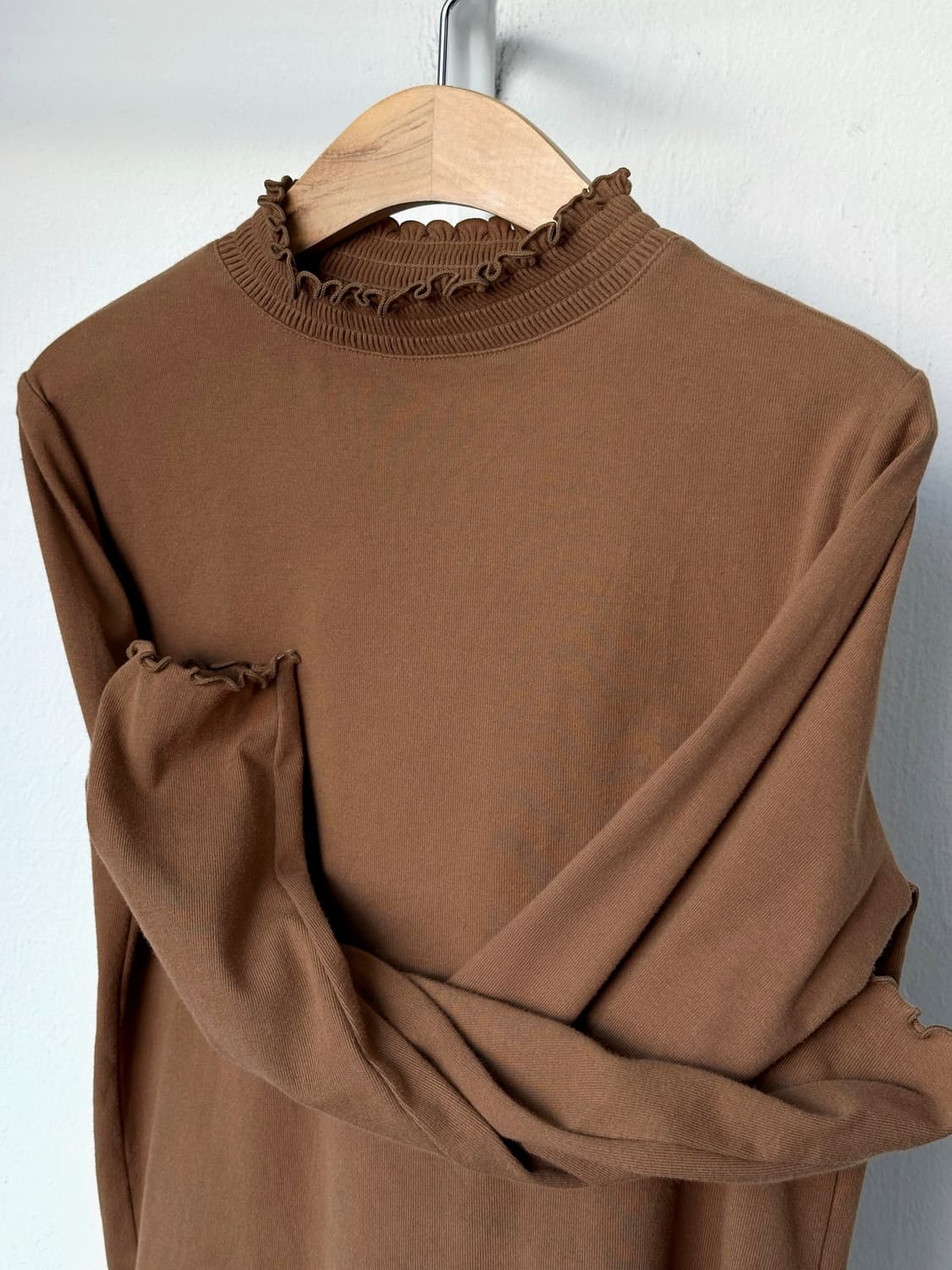 Shirring neck high gauge fabric stretche 상품이미지1