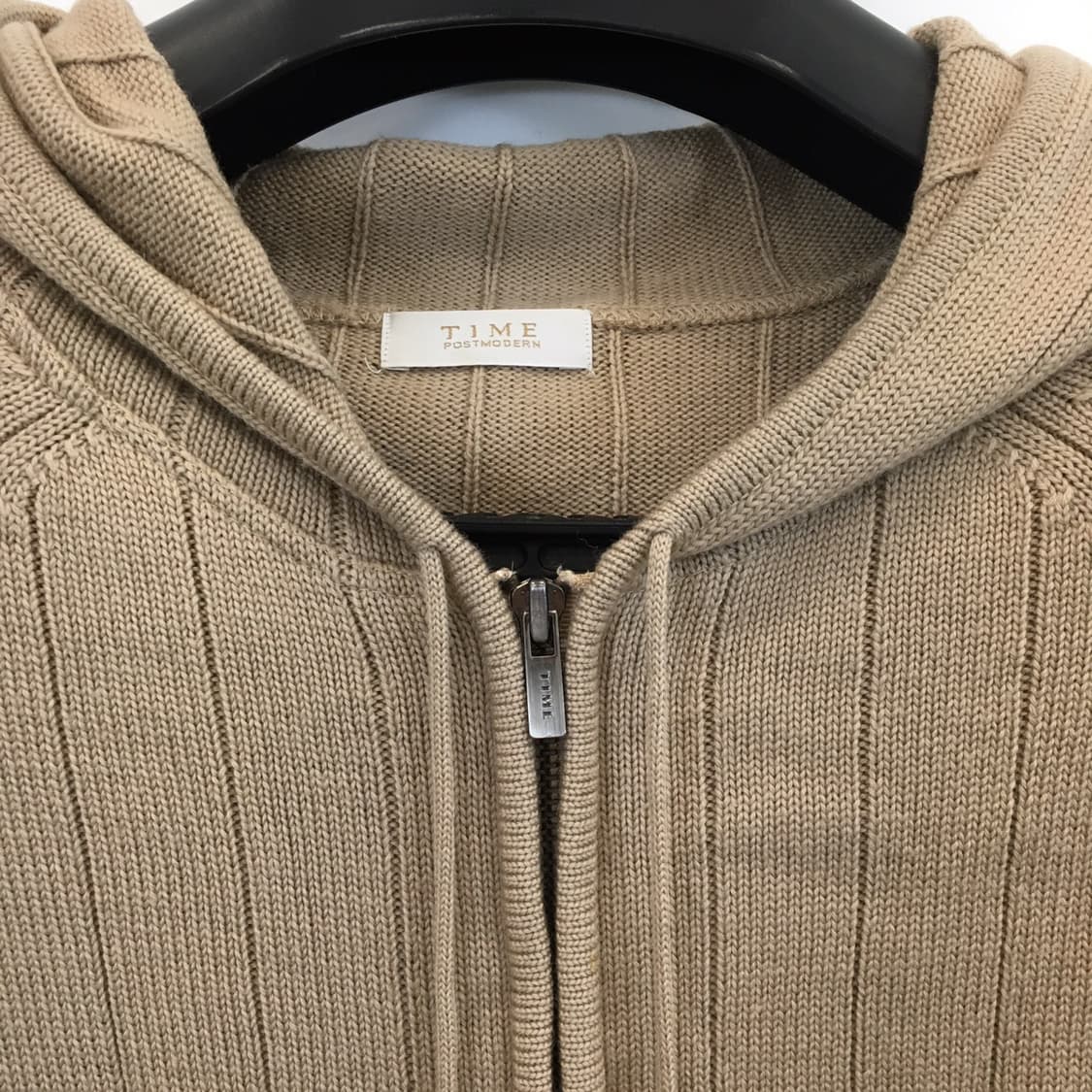 TIME 타임 한섬 울 100% 후드 니트집업 90 FREE  상품이미지2