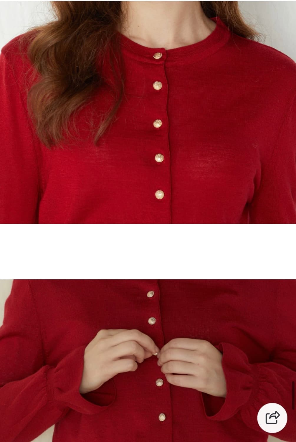 카티아조 블랙 레이블 럭셔리 울 가디건 프렌치레드(40) 새상품 팔아요 상품이미지7