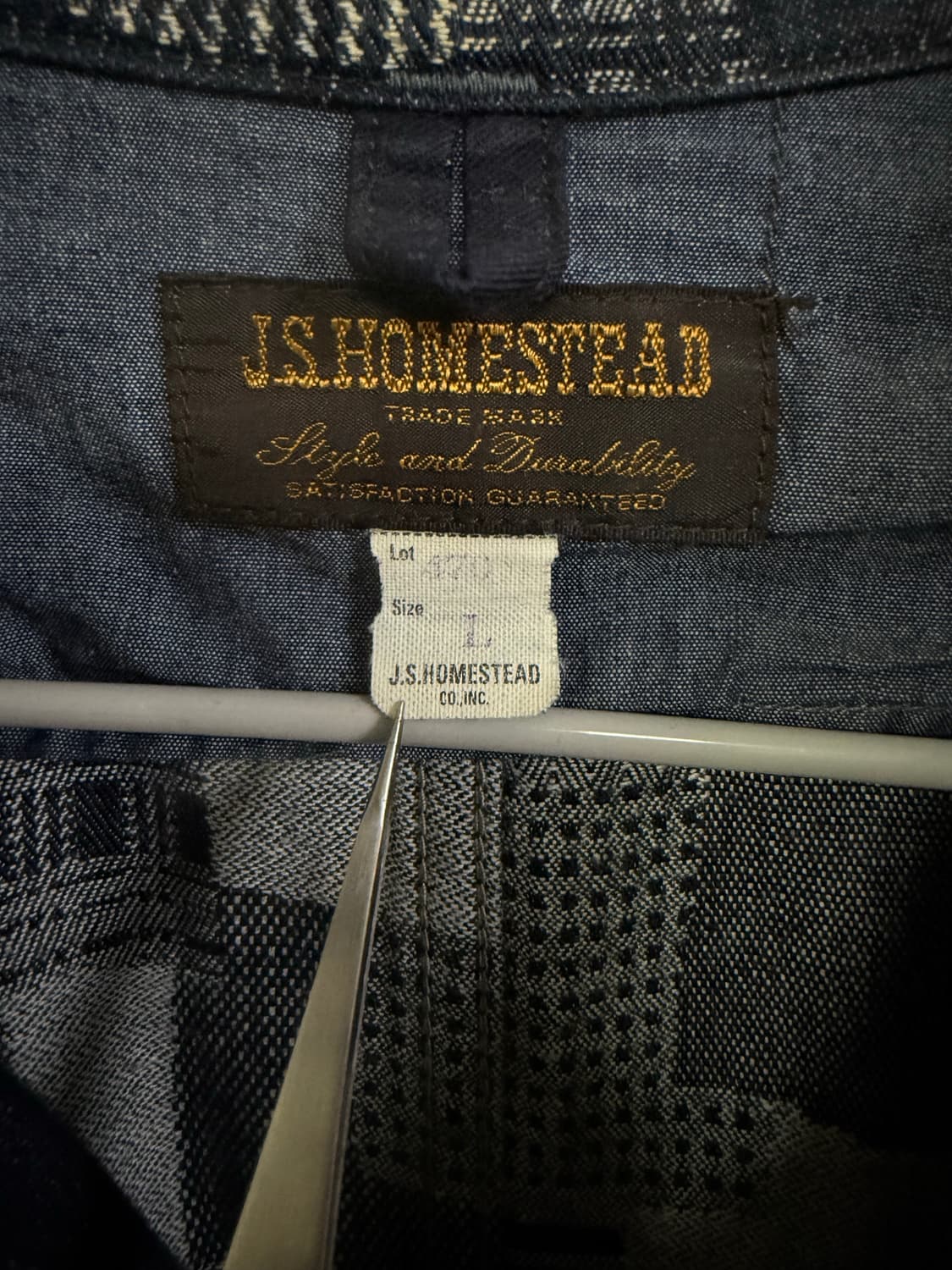 저널스탠다드 인디고 패치워크 자카드 커버올 재킷 js homestead 상품이미지5