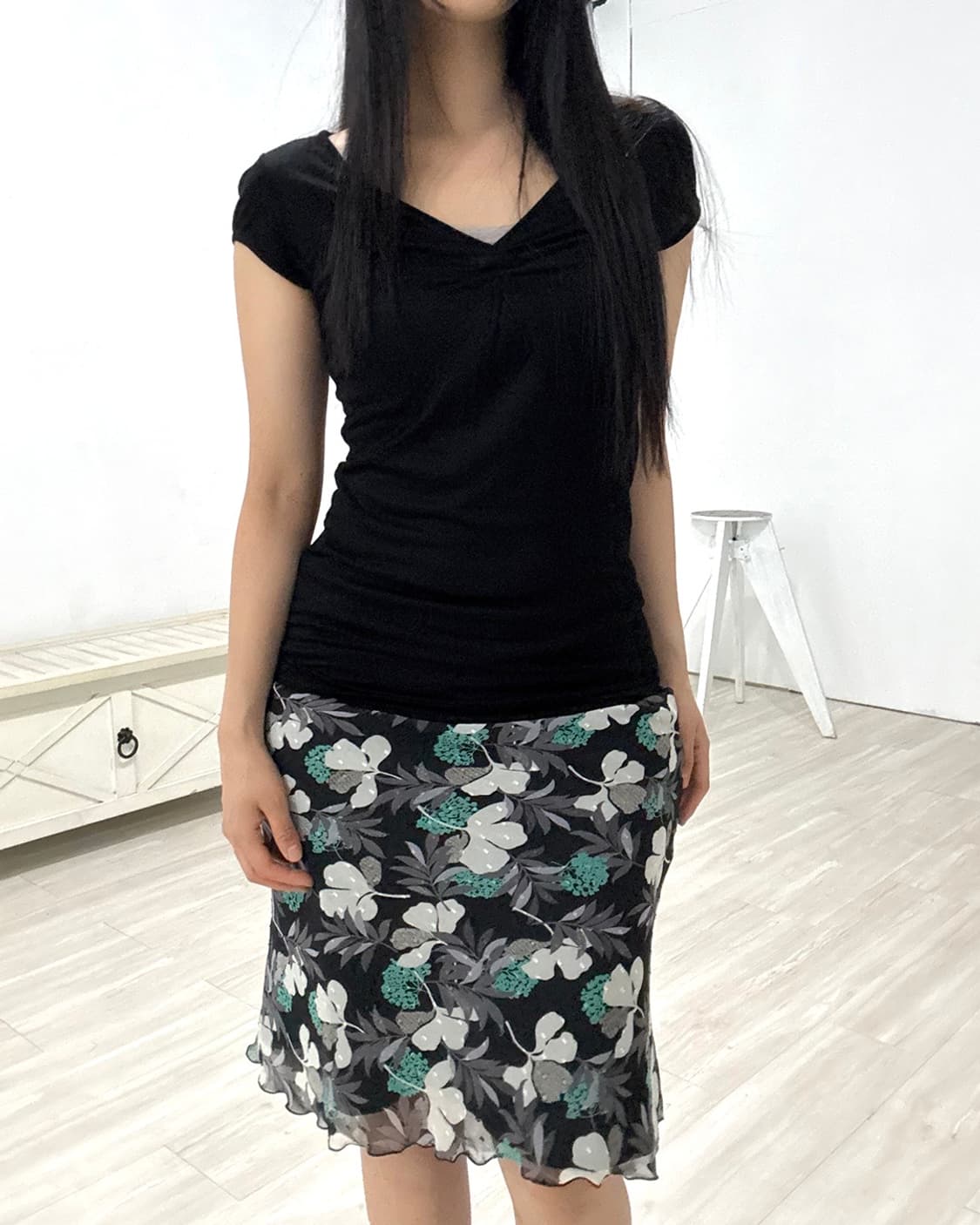 Black Cardigan+ Short Top 상품이미지6