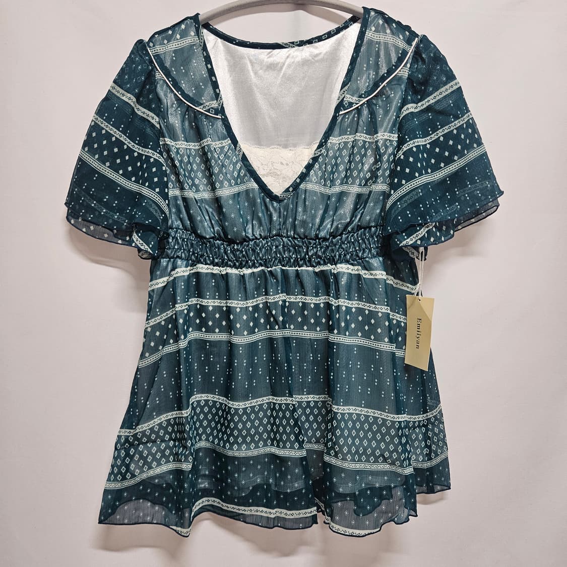 Japan Vintage Emilyn 패턴 블라우스 S 상품이미지1