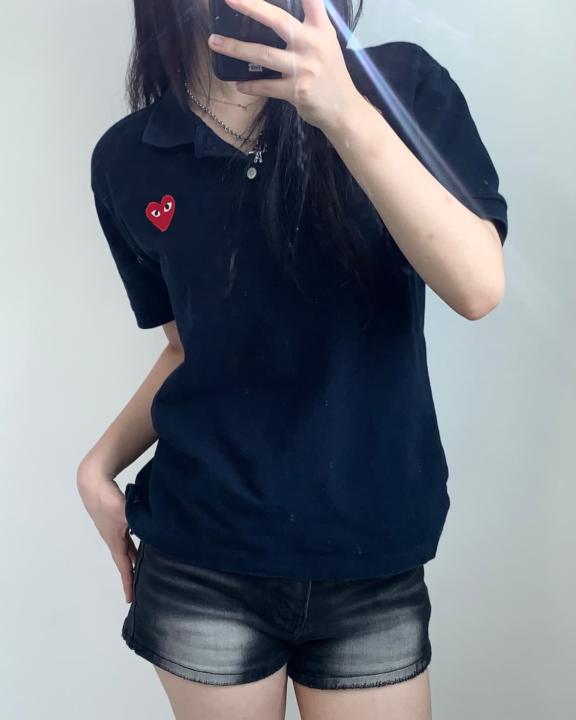 CommeDesGarcons 꼼데가르송 블랙네이비 PK 티 상품이미지1