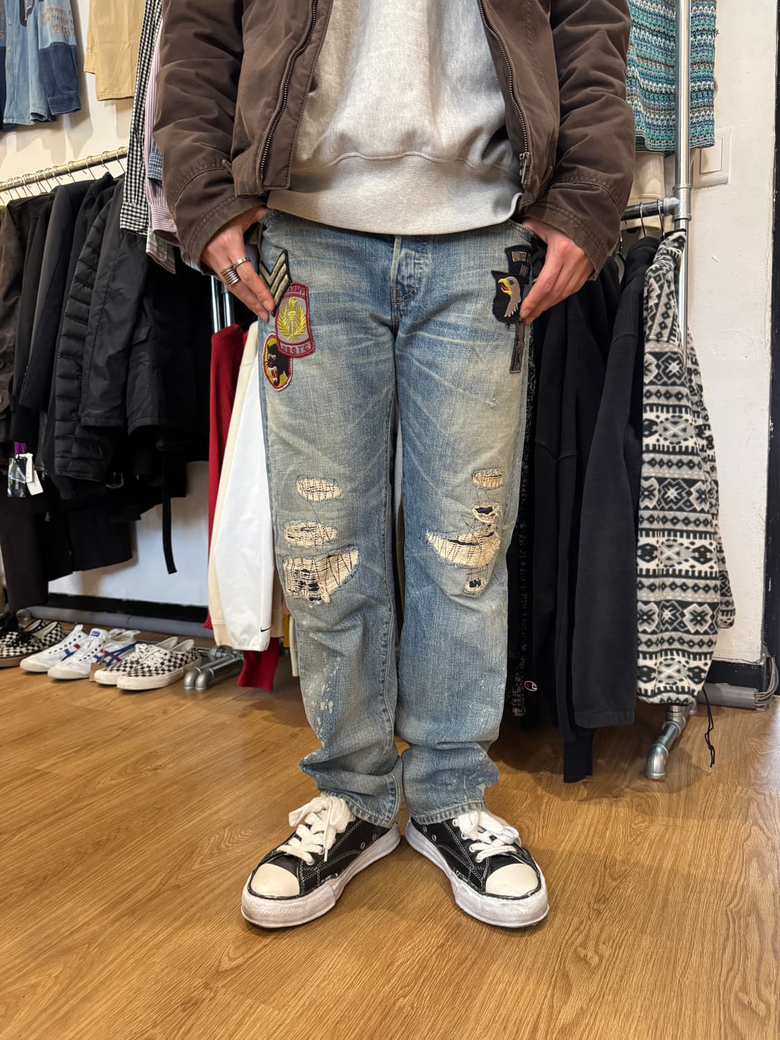 LEVIS 501 오리지널 패치 데님 팬츠 상품이미지1