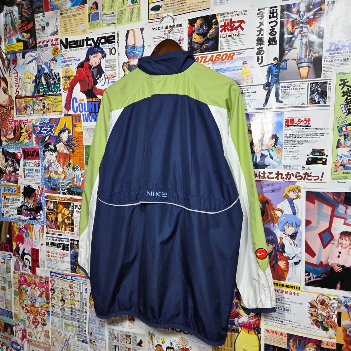 나이키 올드스쿨 그린 네이비 배색 바람막이 상품이미지6