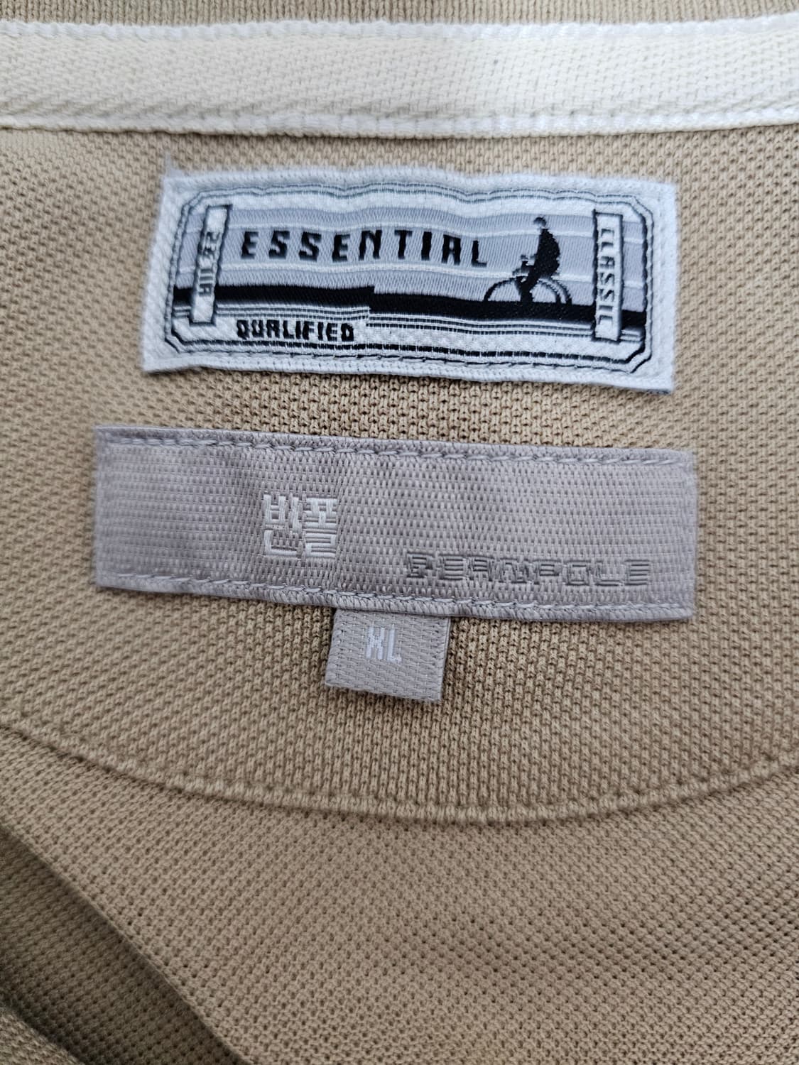 빈폴 베이지 반팔카라티 XL 상품이미지3