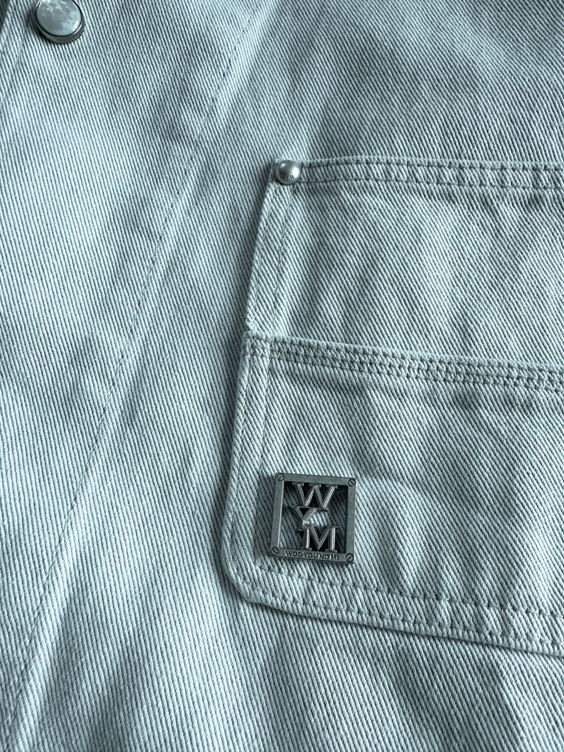 [50] 우영미 25SS 화이트 레더 칼라 데님 코트 상품이미지5