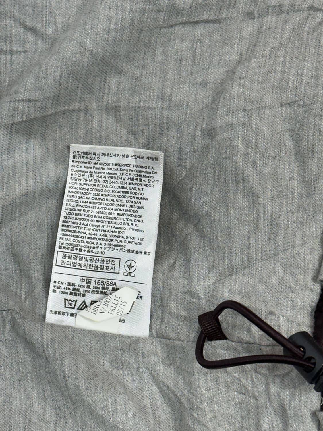 Gap 갭 버건디 y2k 패딩 조끼 울프죠 퍼 후드 베스트 M 상품이미지8