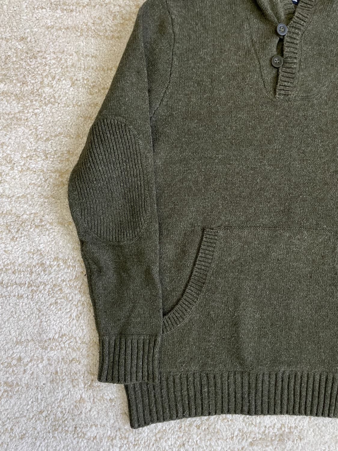 [M] GAP 갭 빈티지 울 블랜디드 하프 버튼 니트 후디 상품이미지3